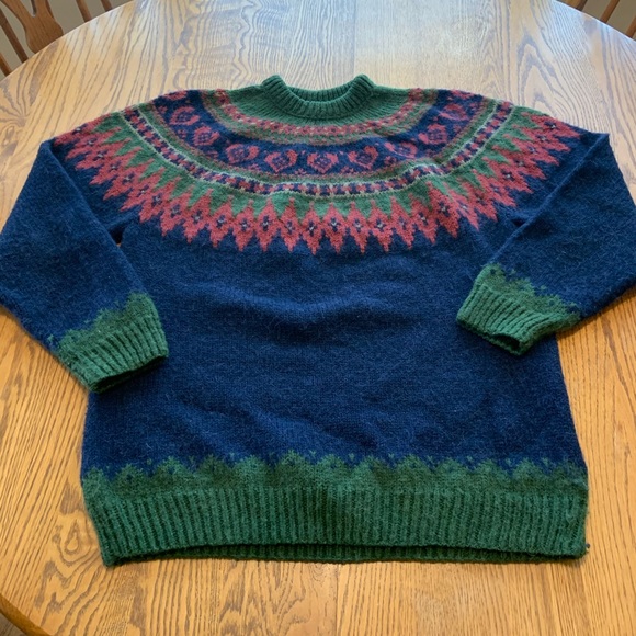 Alpaca Connection Sweaters - Alpaca Connection Peru Sweater Fair Isle Ski L XL